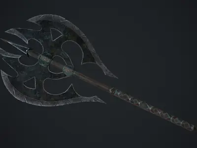 Axe Fantasy Game 3d model Low-poly 3D model Low-poly 3D model shop