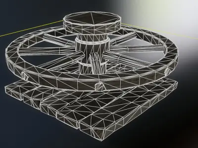 Potters Wheel Low-poly 3D model