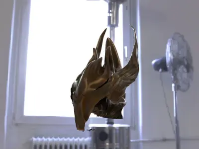 Medieval Visor helmet 3D model