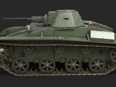 Tank T 60 Vray 3D model
