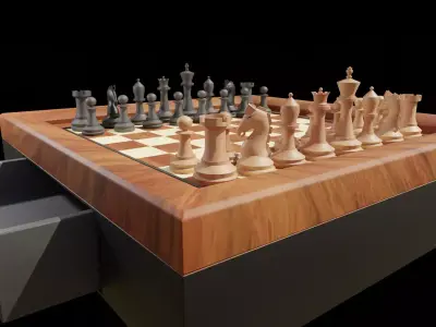chess set 3D model purchase