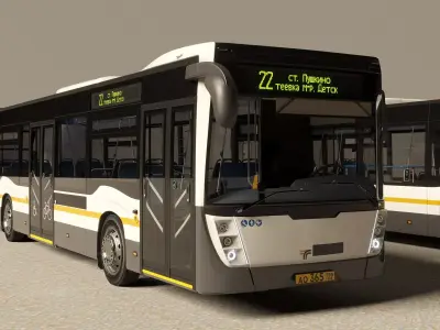 City Bus with interior 3D model purchase