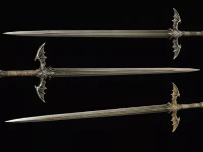 Demon Dragon Sword Low-poly 3D model