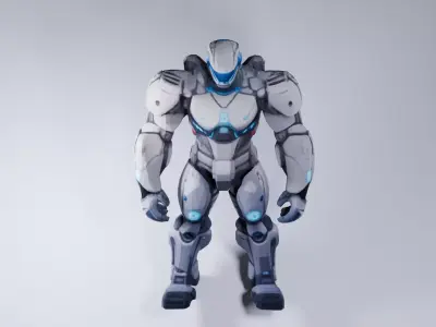 Humanoid Robot 3D Model - Futuristic Sci-Fi Asset 3D model