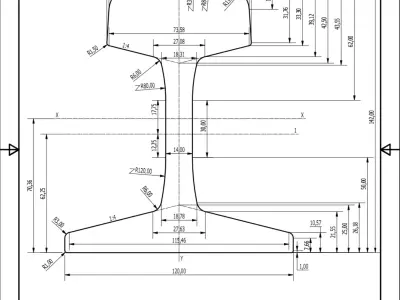 British Standard-EN13674  46E3  rail 3D model