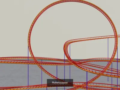 TWO Rollercoaster 3D Model Pack 2