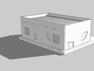 Old West Style Jail Model Kit by Outland Models 3D print model