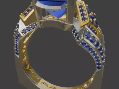 Elegant Ring for 3D Printing Free 3D print model