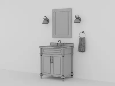 OVE Aberdeen 30 Impress Black 3D model