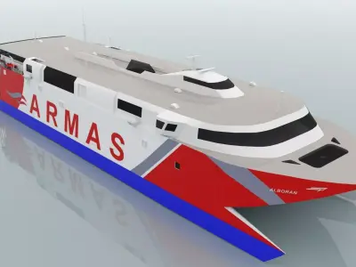 Alboran fastferry 3D model by crystalstudios