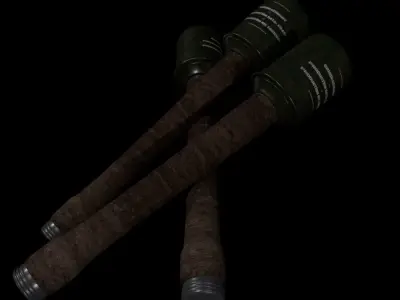 Stielhandgranate 2K texture Free 3D model
