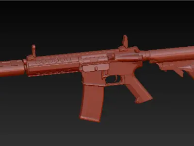 gun m4a1 Low-poly 3D model