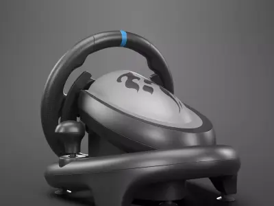 Logitech G920 Realistic Gaming Steering Wheel 3D Model  Low-poly 3D model