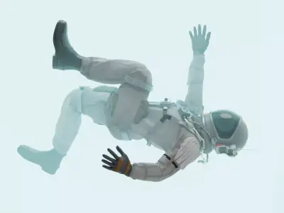 astro astronaut falling in air 3D model