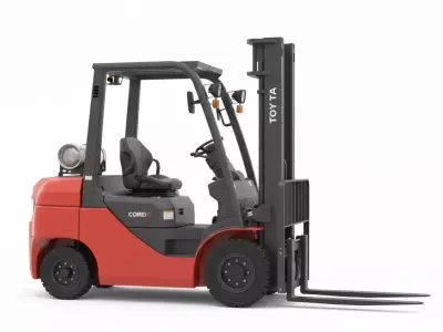 Industrial Propane Forklift Low-poly 3D model
