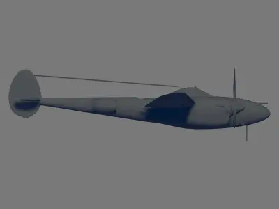 P-38L-5-LO Lightning 3D model