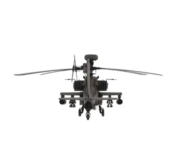 Chopper Gunner Rigged Military Helicopter  3D model