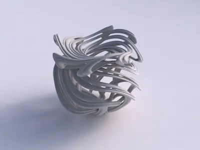 Vase wide creeper twisted with extruded lines and squeezed to... 3D print model shop