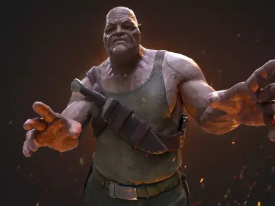 Ogrin from the game Darktide Low-poly 3D model