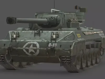 M18 Hellcat 3D Model Low-poly 3D model