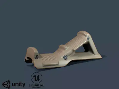 Angled Forp Grip Low-poly 3D model