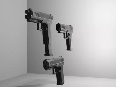 Sig-sauer P320 XTEN Low-poly 3D model