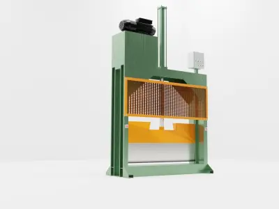 industrial Rubber Cutter Machine 3D model