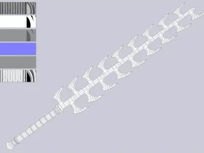 Curse blade Low-poly 3D model