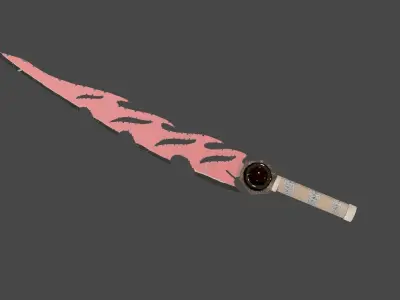 Stylized Sword Weapon with scratches and scuffs PBR 3D model