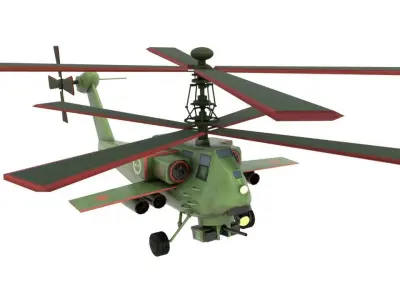 Helicopter for games Low-poly 3D model