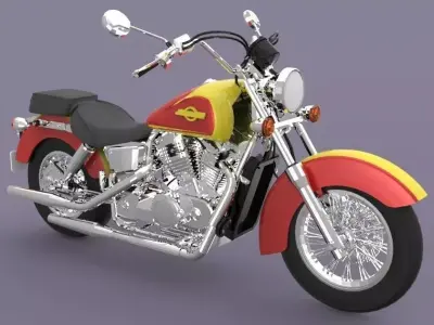 Motorcycle harley davidson Free 3D model
