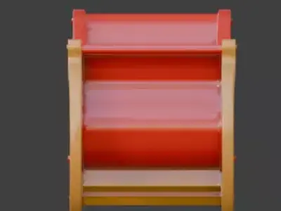 Stylized Santa Claus Sleigh Low-poly 3D model purchase
