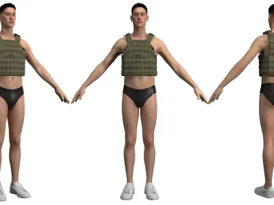 Military Bulletproof Vest LBT 6094 - Marvelous Designer 3D model