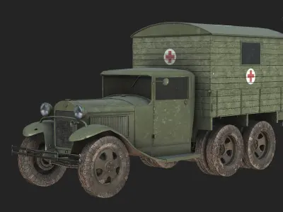  GAZ-AAA with Shelter Spring 3D model
