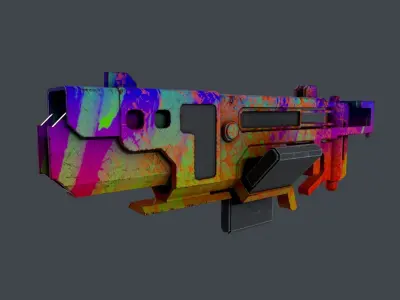 Sci-Fi Gun Low-poly 3D model buy