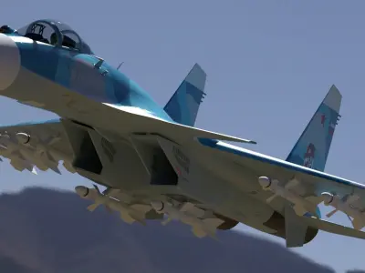Sukhoi SU-33 3D model purchase