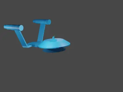 Blue ship 3D model