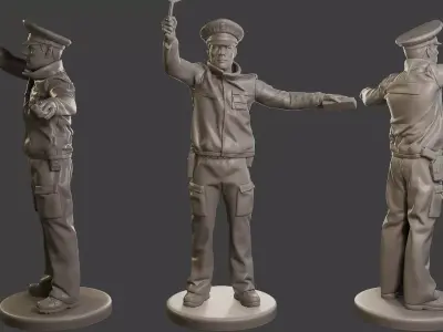 Male Slovac Traffic Police STP 002 3D print model