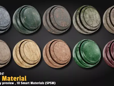 20 Stone Smart Material Substance 3d Painter Texture