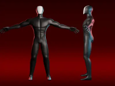Alien guard Muscled 3D model