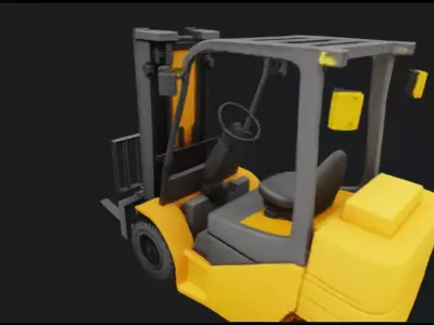 Forklift 3D Model Industrial 3D model