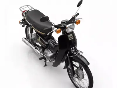 Vintage Honda Astrea Prima 100cc Classic Underbone Moped Low-poly 3D model