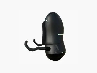 Jetpack J02 Black Green - SciFi Character Design Low-poly 3D model