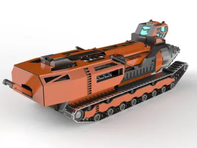3d model Drill Mining Machine vehicle 3D model