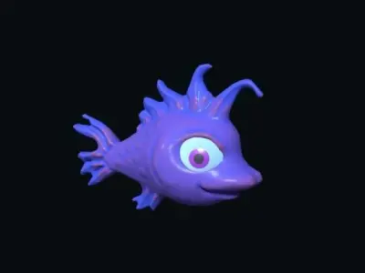 Cartoon Fish Low-poly 3D model shop