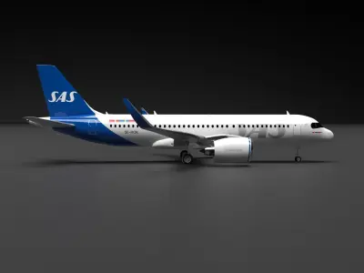 Airbus A320 NEO SAS Livery  3D model
