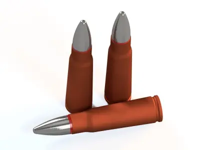 Kalashnikov bullet 3D model