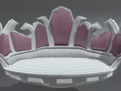 LOW POLY Glinda Carriage 3d model from Wicked Free low-poly 3D model