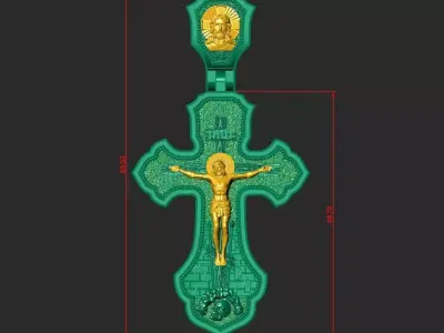 THE CROSS WITH JESUS 3D print model