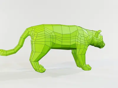 Jaguar animal Low-poly 3D model